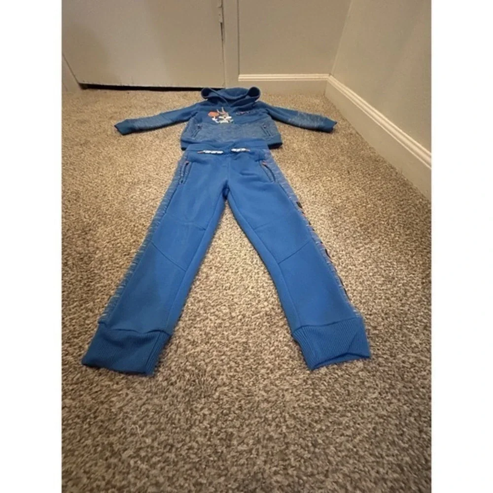 2-PC Space Jam Boys Hoddie Pants Set‎ Blue Kids 3T